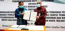 Penandatanganan Kesepakatan Kerja Sama Antara Kemenkes dengan Bawaslu 