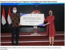 PT TRIS Tbk Group Donasi 20.000 Masker Non-Medis dan 200 APD Baju Hazmat