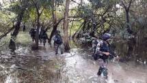 Satgas Yonif 125 Gelar Patroli Patok Batas Negara RI-PNG