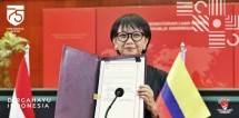 Sah! Indonesia dan Kolombia Teken Kerjasama Pembebasan Visa dan Perdagangan Secara Virtual