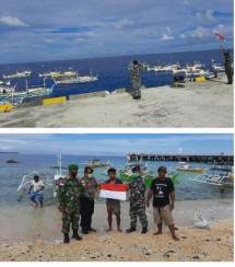 Masyarakat dan Prajurit TNI AL Marore Sangihe Laksanakan Upacara HUT Kemerdekaan RI di Laut