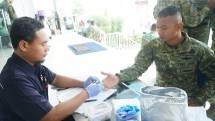 Satgas Pamtas Yonif 125/SMB Gelar Donor Darah 