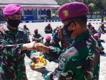 Puslatpurmar 7 Lampon Banyuwangi Gelar Upacara HUT RI ke 75
