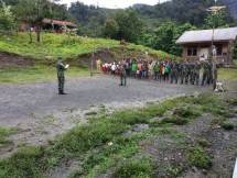 Prajurit Kostrad Peringati Upacara HUT RI ke-75 Bersama Masyarakat di Lembah Aroanop Papua