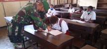 Prajurit TNI Yonif 125 Papua Juga Sebagai Tenaga Pendidik Sekolah Perbatasan 