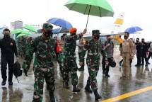 Danlanud SPR Budhi Achmadi Sambut Panglima TNI dan Kapolri