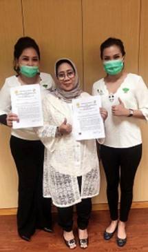 Penandatanganan MOU yang ditandatangani oleh Direktur Pembiayaan Pertanian Direktorat Jenderal Prasarana dan Sarana (PSP) Kementerian Pertanian (Kementan) Indah Megahwa dan Sekretaris Koperasi HKTI Tani Makmur Sejahtera (Tamara) Annisa Lifta di Jakarta Rabu, 2 September 2020 di Gedung Kementan.