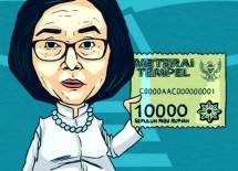 Ilustrasi Menkeu Sri Mulyani dan Materai Rp10 Ribu (courtesy: CNBCIndonesia.com)