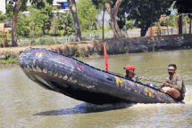 Prajurit Yonif 3 Marinir Sidoarjo Laksanakan Latihan Rubber Boat