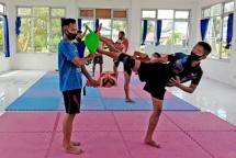 Prajurit Yonif 1 Marinir Sidoarjo Laksanakan Latihan Tae Kwondo