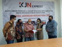 Manajemen Krida Jaringan Nusantara. Kiri Ke Kanan : Dinan ferdian - Resign dari Komisaris, Alex Hasibuan - Resign dari direktur keuangan dan Corp.Secretary, Sunarto - Direktur Utama, Dewi Prasetyaningsih &ndash; komisaris, Josca kolopaking - direktur Keuangan dan Corporate 