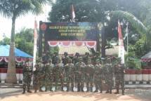 Dansatgas Pamtas Yonif 125 Pimpin Penyambutan Kunjungan Kerja Danbrigif 7/RR di Pos Kotis