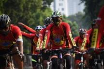 Komandan dan Prajurit Korps Marinir Rutin Gowes Sepeda di Cilandak