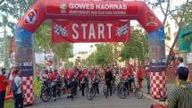 Prajurit Batalyon Marinir Pertahanan Pangkalan Medan Ikuti Gowes Bareng Haornas 