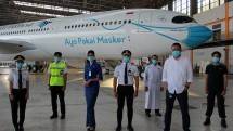 Saat Pesawat Garuda Indonesia Ikut Kenakan Masker /Sumber: Galeri Foto Tempo