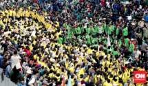 Demo BEM SI (foto CNNIndonesia.com)