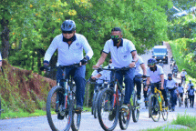 Danpasmar 3 Sorong Gowes Bersama Pejabat TNI AL