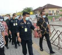 Menteri Pertanian Syahrul Yasin Limpo saat melihat integrated farming