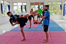 Prajurit Yonif 1 Marinir Tingkatkan Kemampuan Tae Kwondo