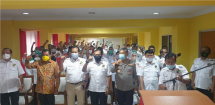 Kiri-kanan: Ketua Penasehat Dekopinwil DKI Jakarta Agus Muharam, Ketua Umum Dekopin Nurdin Halid, Ketua Dekopinwil Jakarta Ferry Juliantono, Wakil Ketua Dekopinwil Jakarta, Syahnan Phalipi, dan Kepala Biro Perencanaan dan Keuangan Polda Metro Jaya KBP Albertus S. Sitorus. 
