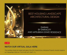 Mengusung Filosofi Kehidupan Jepang, Daisan Raih Dua Penghargaan Indonesia Property Awards 2020
