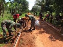 Satgas Yonif 125 Simbisa Bangun Jalan di Perbatasan RI-PNG