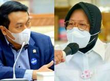 Rudi DPR dan Mensos Risma (foto Kolase)