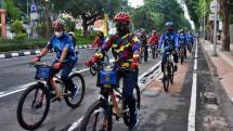Gowes Bersama Dankodiklatal Surabaya Jaga Kebugaran Tubuh