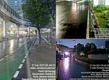 Penampakan jalan sudirman, kemang (foto capture facebook Aniea Baswedan)
