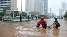 Ilustrasi banjir di DKI Jakarta