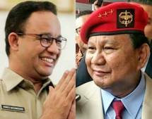Foto Kolase Anies Baswedan dan Prabowo Subianto
