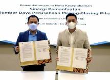 Penandatanganan Nota Kesepahaman Tentang Pemanfaatan Sumber Daya Perusahaan Masing-Masing Pihak, Bertempat di Telkom Landmark Tower Jakarta