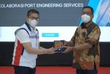 Dari kiri Direktur Utama PT BIMA Andriyuda Siahaan bersama Direktur Utama PT Pelindo IV Prasetyadi