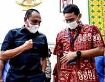 Menparekraf Sandiaga Uno bertemu Gubernur Sumut Edy Rahmadi