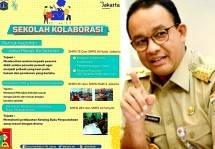 Gubernur Anies dan Sekolah Kolaborasi (foto Kolase)