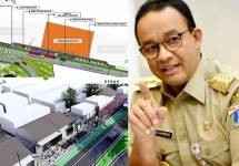 Gubernur DKI Jakarta dan Denah Revitalisasi Stasiun Manggarai (foto Kolase)
