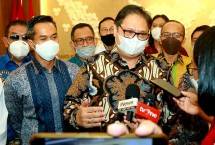 Caketum Kadin Indonesia Anindya Bakrie dan Menko Perekonomian Airlangga Hartarto