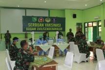 Satuan TNI Laksanakan Serbuan Vaksinasi Covid-19 