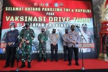Gelaran Vaksinasi di Bali Ditinjau Panglima TNI dan Kapolri