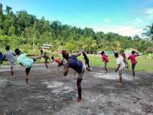 Prajurit TNI Satgas Pamtas RI-PNG Yonif 131