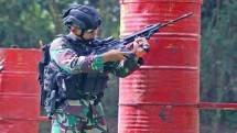  Prajurit Batalyon Infanteri 3 Marinir Tingatkan Kemampuan Menembak Reaksi