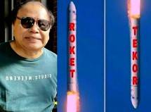 Rizal Ramli dan Gambar Roket (foto Kolase dari akun @rizalramli)