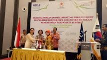 Penandatanganan Implementing Arrangement The World Friend KOICA Volunteer Program Kementerian Pariwisata dan KOICA (Chodijah Febriyani/INDUSTRY.co.id)