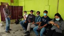 Warga Masyarakat Adat Huta Natumingka, Kabupaten Bobor, Kabupaten Toba melapor ke SPKT Polda Sumut di Medan, Kamis (27/5/2021)