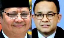 Menko Perekonomian Airlangga Hartarto dan Gubernur DKI Jakarta Anies Baswedan (foto Kolase)