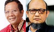 Menkopolhukam Mahfud MD dan Penyidik KPK Novel Baswedan (foto Kolase)