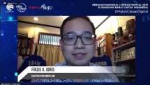 Tangkapan Layar Asisten Editor Kompas.com, Firzie A. Idris di Webinar Kominfo Dalam Acara Gerakan Nasional Literasi Digital 2021 di Bandung Barat 