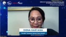 Tangkapan Layar Diena Haryana, Pendiri Yayasan Semai Jiwa Amini di Webinar Kominfo Dalam Acara Gerakan Nasional Literasi Digital 2021 di Kabupaten Kuningan, Jawa Barat
