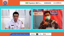 Wakil Gubernur DKI Jakarta Ahmad Riza Patria, saat menjadi pembicara kunci pada webinar dengan tema &ldquo;Jakarta Bangkit Ekonomi Pulih: Peran UMKM Jakarta Dalam Mendukung Kebangkitan Ekonomi di Masa Pandemi&rdquo; di Jakarta, Rabu (23/6/2021). Foto: INDOPOSCO.ID 