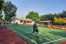 Prajurit dan Perwira Batalyon Roket 2 Marinir Laksanakan Olah Raga Tenis Lapangan